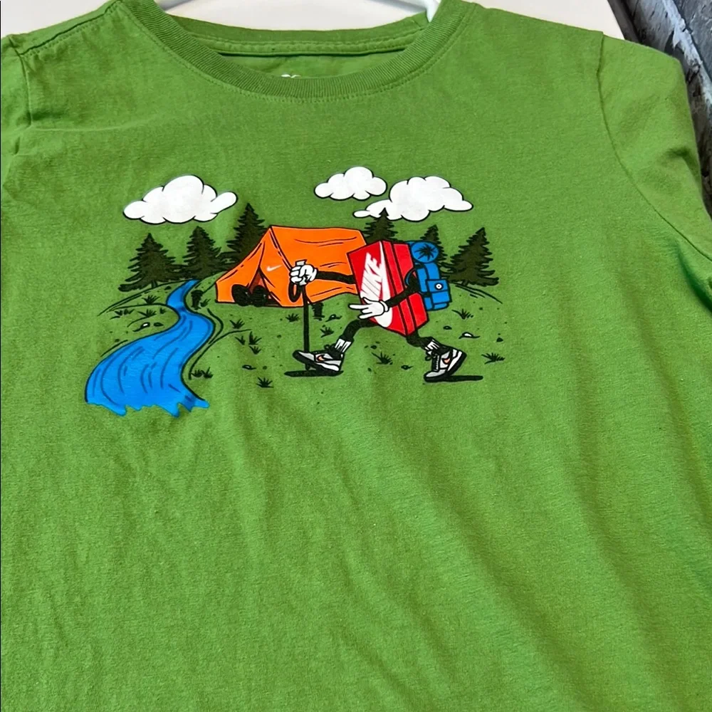 Nike‎ Green Kids Camping Graphic T-Shirt